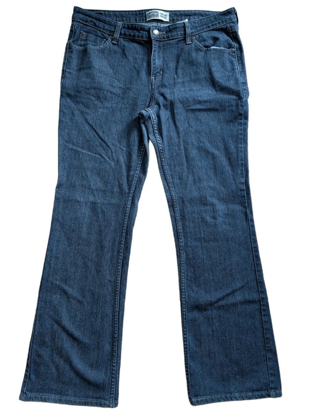 Levis Womens Dark Wash Blue Low Rise Bootcut Denim Jeans Size Misses 14 Long